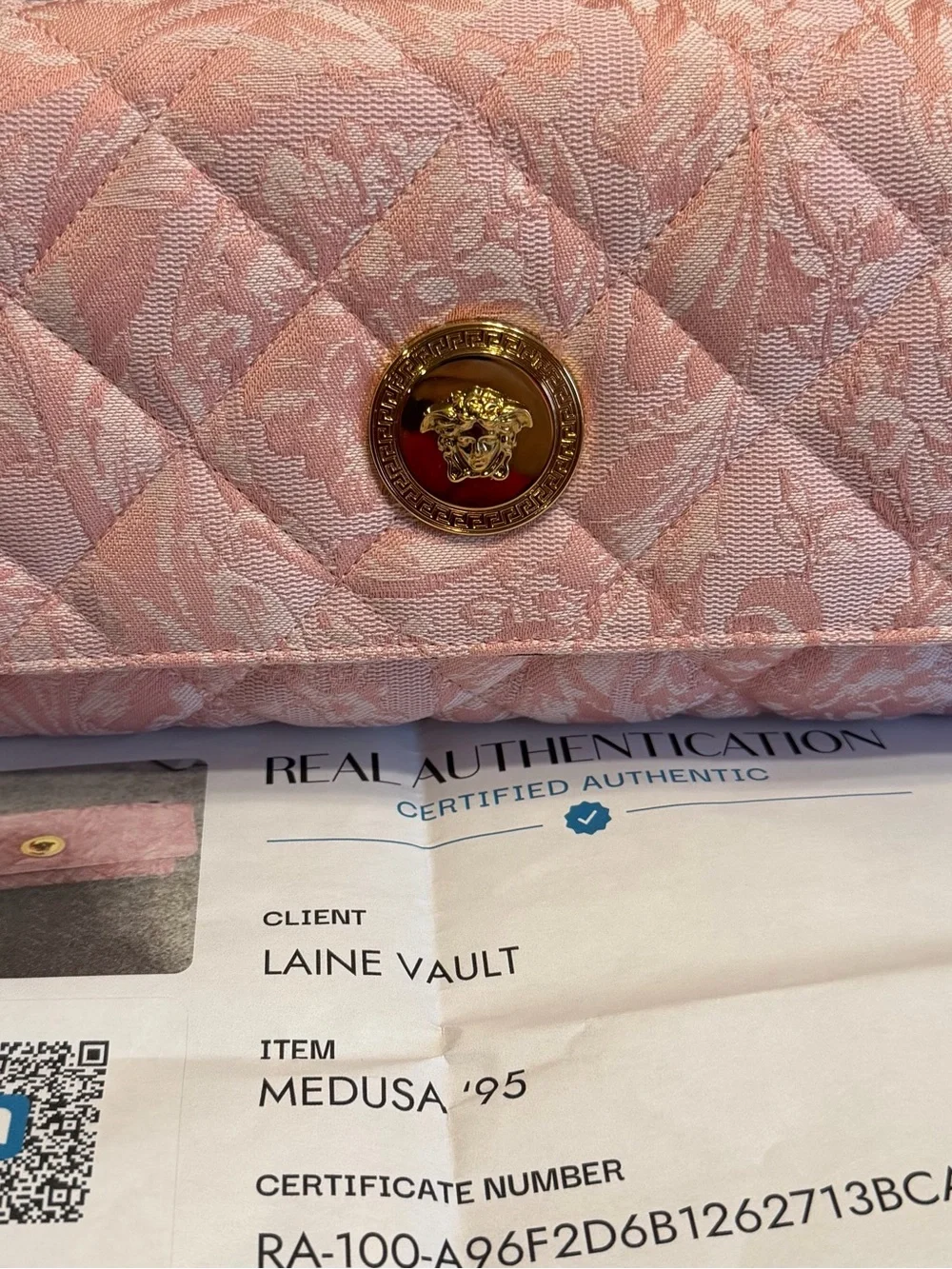 Versace Medusa 95 Quilted East-West Shoulder Bag